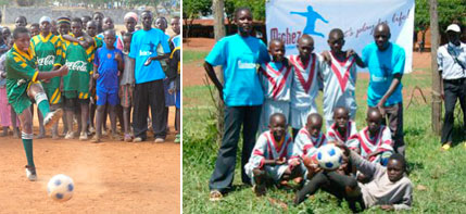 Michezo Youth Initiative - Children playing soccer