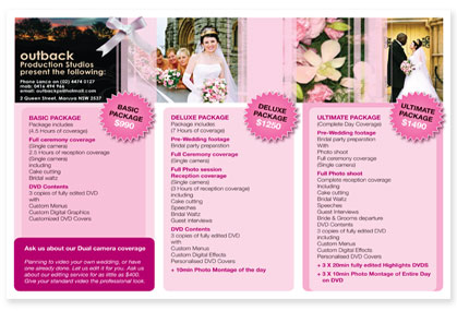 wedding brochure design